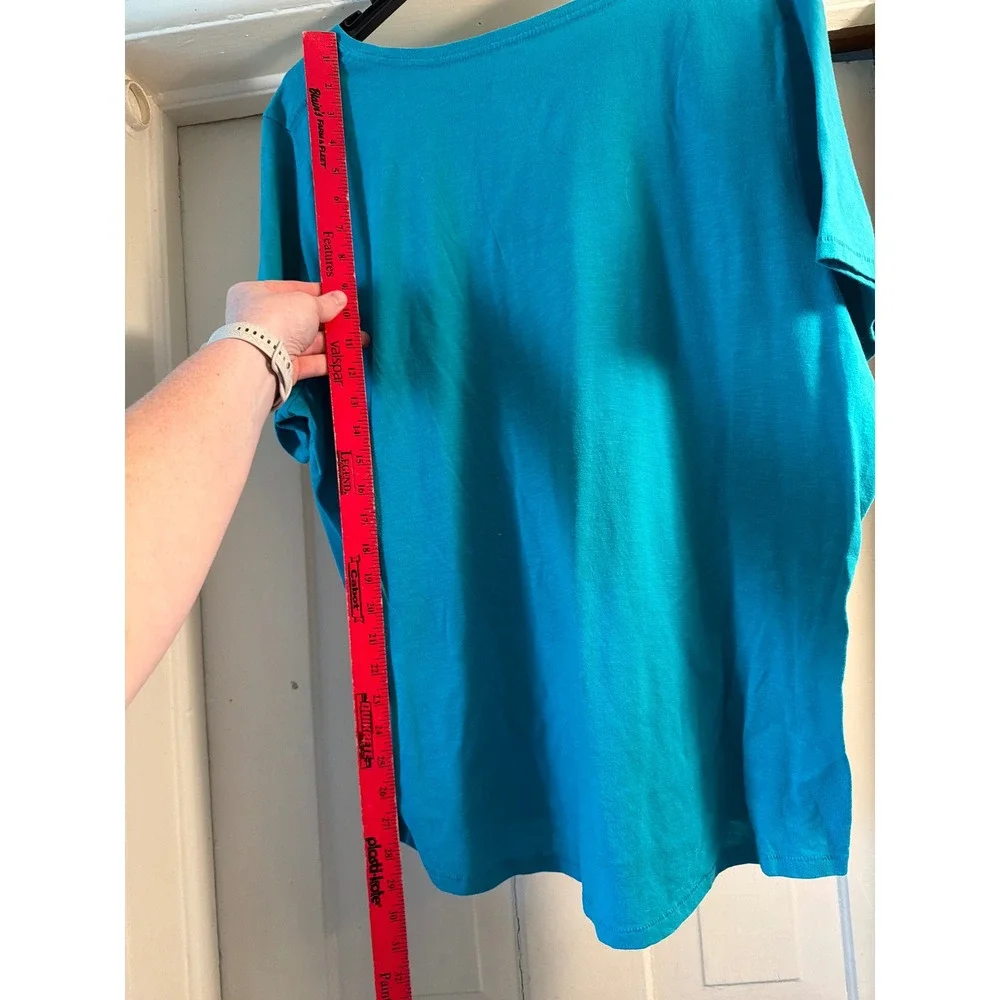 Sonoma Goods For Life The Everyday Tee Womens 2X Teal Blue Short Sleeve T-Shirt - Picture 4 of 6